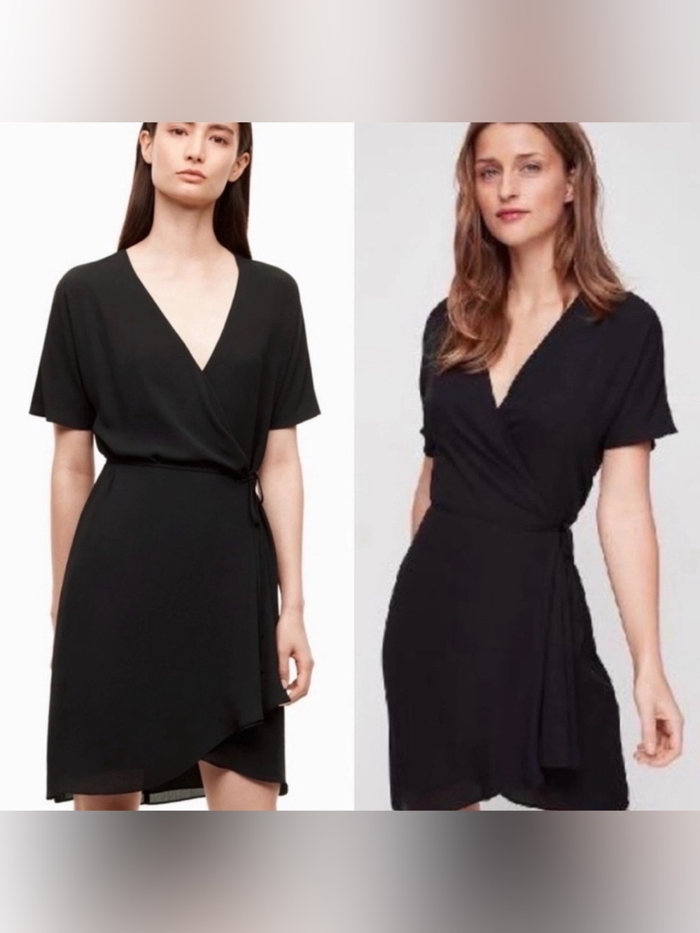 NEW Babaton Wallace Wrap Dress Black NWOT Size Medium